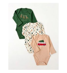 Carrot 10002232 Набор из трех боди "Holiday" (зелёный)