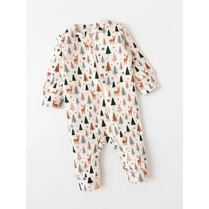 Carrot 10002270 Комбинезон нательный "Зимний лес" с манжетом (молочный) Carrot 10002270 Комбинезон нательный "Зимний лес" с манжетом (молочный)