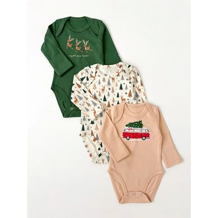 Carrot 10002232 Набор из трех боди "Holiday" (зелёный) Carrot 10002232 Набор из трех боди "Holiday" (зелёный)