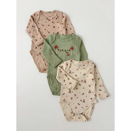 Carrot 10002272 Набор из трех боди-кимоно "Бельчонок" (молочный) Carrot 10002272 Набор из трех боди-кимоно "Бельчонок" (молочный)