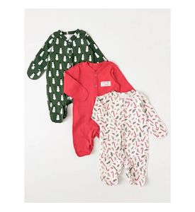 Carrot 10002259 Набор из трех слипов "Every day" Снеговик (зелёный)