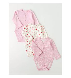 Carrot 10002371 Набор из трех боди "Балет" застёжка спереди (розовый)