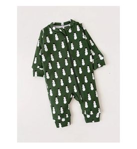 Carrot 10002270 Комбинезон нательный "Снеговик" с манжетом (зелёный)