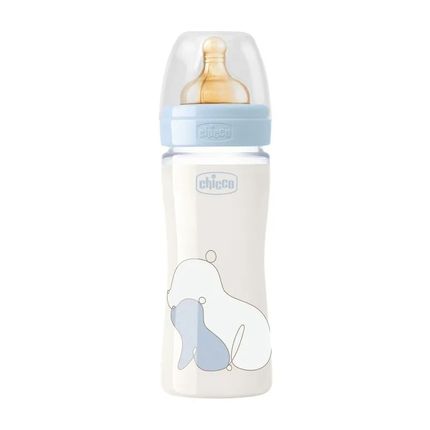 CHICCO Бутылочка Original Touch Glass Boy 2м.+,лат.соска,стекло,240мл.