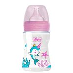 CHICCO Бутылочка Well-Being Girl 0мес.+,сил.соска медл.поток,РР,150мл