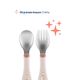 CHICCO Набор столовых приборов Metal Cutlery 18м+ (ложка, вилка), розовый