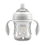 CHICCO Поильник Training Cup 200 мл, 4м+ серый