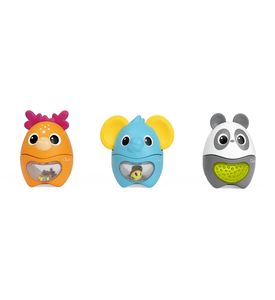 CHICCO Игрушка-пирамидка 3 в 1 “Весёлые животные”