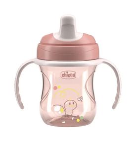 CHICCO Поильник Training Cup 200 мл, 6 м+ розовый