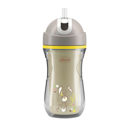 CHICCO Поильник Sport Cup 14м+, серый