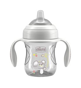 CHICCO Поильник Training Cup 200 мл, 4м+ серый