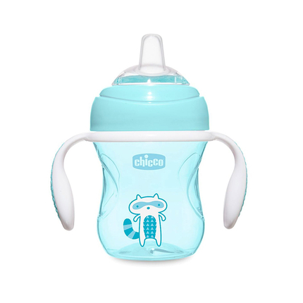 CHICCO Поильник Transition Cup 4м+ голубой