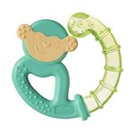 CHICCO Прорезыватель-игрушка с зубным кольцом Fresh Monkey 4мес+