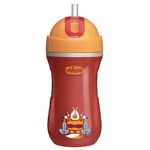 CHICCO Чашка-поильник Sport Cup (трубочка), 1 шт., 14мес+, 266 мл., цвет красный, зеленый