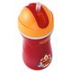 CHICCO Чашка-поильник Sport Cup (трубочка), 1 шт., 14мес+, 266 мл., цвет красный, зеленый