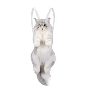 Chongker Рюкзак-игрушка реалистичная кошка Мэйн-Кун (серый)