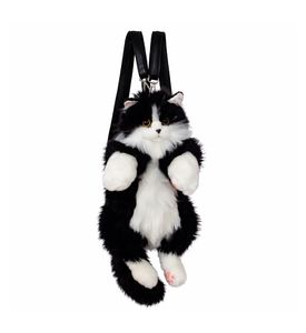 Chongker Рюкзак-игрушка реалистичная кошка Черный Кот