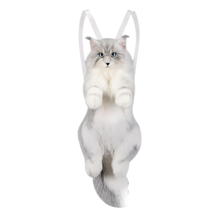 Chongker Рюкзак-игрушка реалистичная кошка Мэйн-Кун (серый) Chongker Рюкзак-игрушка реалистичная кошка Мэйн-Кун (серый)