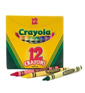 Crayola 0012 12 разноцветных восковых мелков