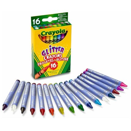 Crayola 52-3716 Восковые мелки с блестками, 16 шт