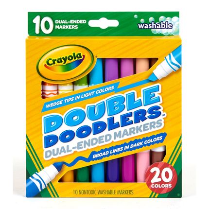 Crayola 58-8311 10 смываемых двусторонних фломастеров