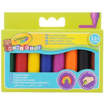 Crayola 0080 8 восковых мелков для самых маленьких
