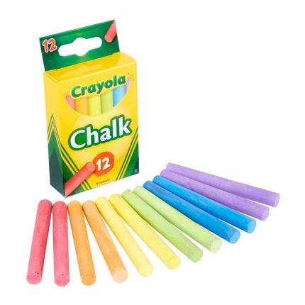 Crayola 12 цветных мелков с пониженным выделением пыли
