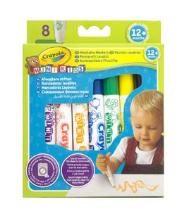Crayola 8324 8 цветных смывающихся фломастеров для малышей