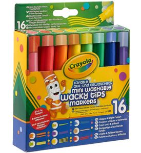 Crayola 58-8709 16 мини-фломастеров с узорными наконечниками