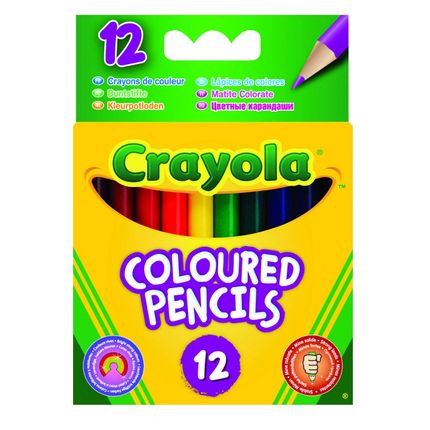 Crayola 4112 12 коротких цветных карандашей