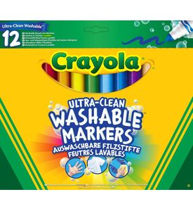 Crayola 58-8329 12 смываемых фломастеров Супер чисто
