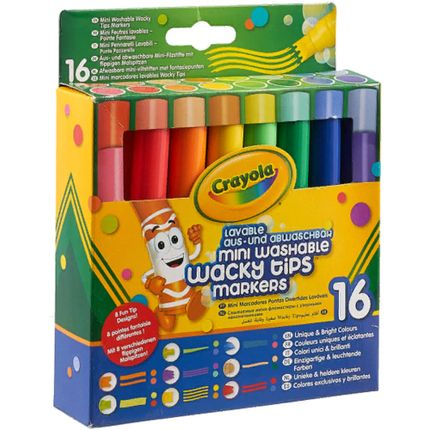 Crayola 58-8709 16 мини-фломастеров с узорными наконечниками