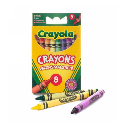 Crayola 0008 8 разноцветных стандартных восковых мелков