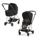 Детская коляска 2 в 1 Cybex MIOS III Sepia Black на шасси Rosegold