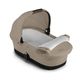 Детская коляска для двойни 2 в 1 Cybex Gazelle S TPE Almond Beige с корзиной и дождевиком