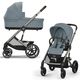 Детская коляска 2 в 1 Cybex Balios S Lux 2025 Stormy Blue шасси Taupe