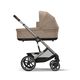Детская коляска Cybex Balios S Lux BLK 3 в 1, Almond Beige, Aton B2 i-Size, дожд. и адапт. 2шт
