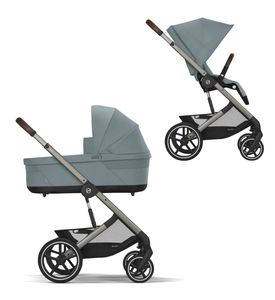 Детская коляска 2 в 1 Cybex Balios S Lux 2025 Stormy Blue шасси Taupe