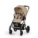 Детская коляска Cybex Balios S Lux BLK 3 в 1, Almond Beige, Aton B2 i-Size, дожд. и адапт. 2шт