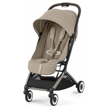 Детская коляска Cybex Orfeo TPE Almond Beige с дождевиком и бампером
