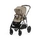 Детская коляска для двойни 2 в 1 Cybex Gazelle S TPE Almond Beige с корзиной и дождевиком