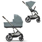 Детская коляска 2 в 1 Cybex Balios S Lux 2025 Stormy Blue шасси Taupe