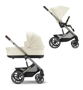 Детская коляска 2 в 1 Cybex Balios S Lux 2025 Seashell Beige шасси Taupe