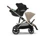 Детская коляска для двойни 2 в 1 Cybex Gazelle S TPE Almond Beige с корзиной и дождевиком