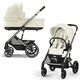 Детская коляска 2 в 1 Cybex Balios S Lux 2025 Seashell Beige шасси Taupe