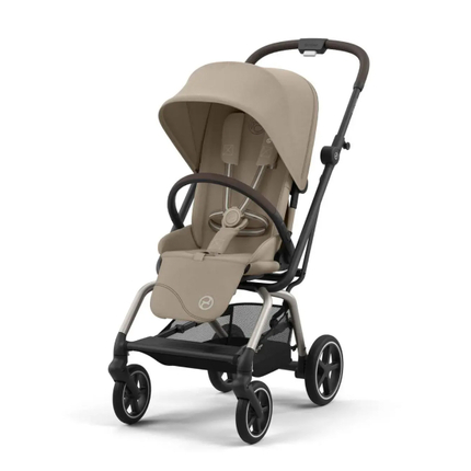 Детская коляска Cybex Eezy S Twist+ 2 TPE Almond Beige с дождевиком и бампером