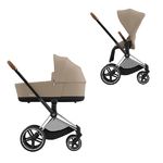 Детская коляска Cybex Priam IV Chrome Brown 2 в 1 со спальным блоком Cozy Beige Детская коляска Cybex Priam IV Chrome Brown 2 в 1 со спальным блоком Cozy Beige