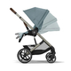 Детская коляска Cybex Balios S Lux TPE 2 в 1 Stormy Blue, спальный блок Fold Cot и дождевик