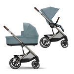 Детская коляска Cybex Balios S Lux TPE 2 в 1 Stormy Blue, спальный блок Fold Cot и дождевик Детская коляска Cybex Balios S Lux TPE 2 в 1 Stormy Blue, спальный блок Fold Cot и дождевик