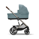 Детская коляска Cybex Balios S Lux TPE 2 в 1 Stormy Blue, спальный блок Fold Cot и дождевик